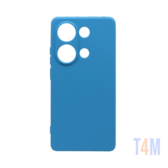 Capa de Silicone com Moldura de Câmera para Xiaomi Redmi Note 13 Pro 4G/Poco M6 Pro Azul